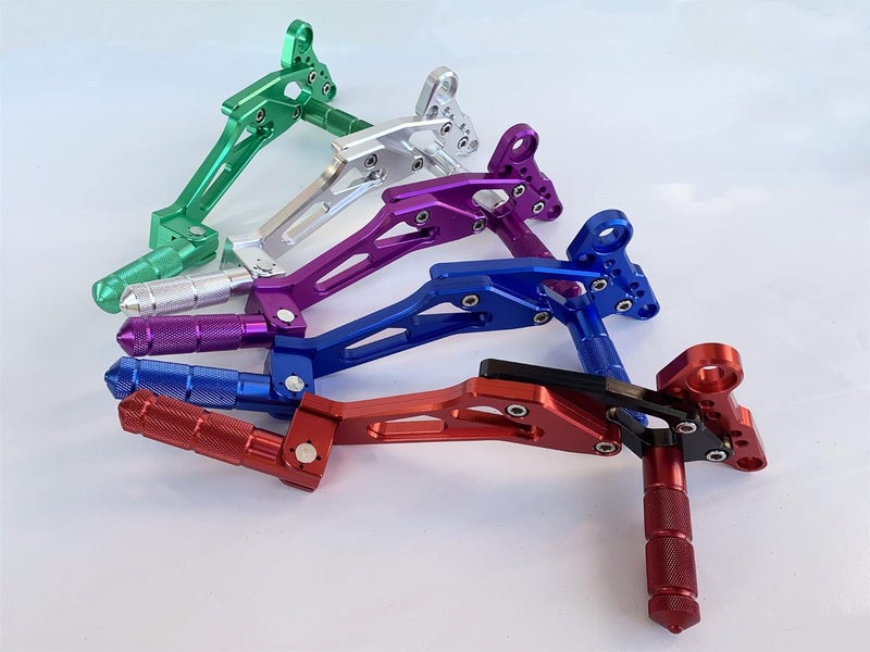 Minho Purple CNC Folding Motorcycle Bicycle Foot Pegs M8 Rear Footrest Peg Footpeg For Mini Bike Parts Honda Grom MSX125 M10 Install Hole - Image 5